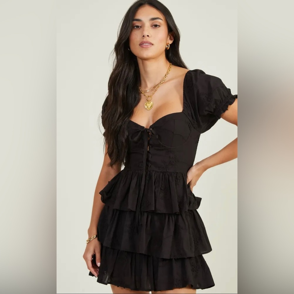 NWOT Altar’d State Miona Mini Dress. Black. Size S. Summer. Spring. Party.